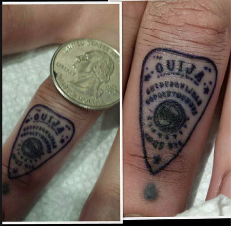 Haley Adams - tiniest letters ever ouija plachette